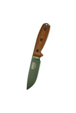 ESEE Knives ESEE-4 Manche Micarta Naturel 3D Lame Verte OD