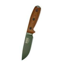 ESEE Knives ESEE-4 Natural Micarta 3D Handle OD Green Blade