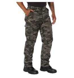 Rothco Relaxed Fit Zipper Fly BDU Pants Black Camo