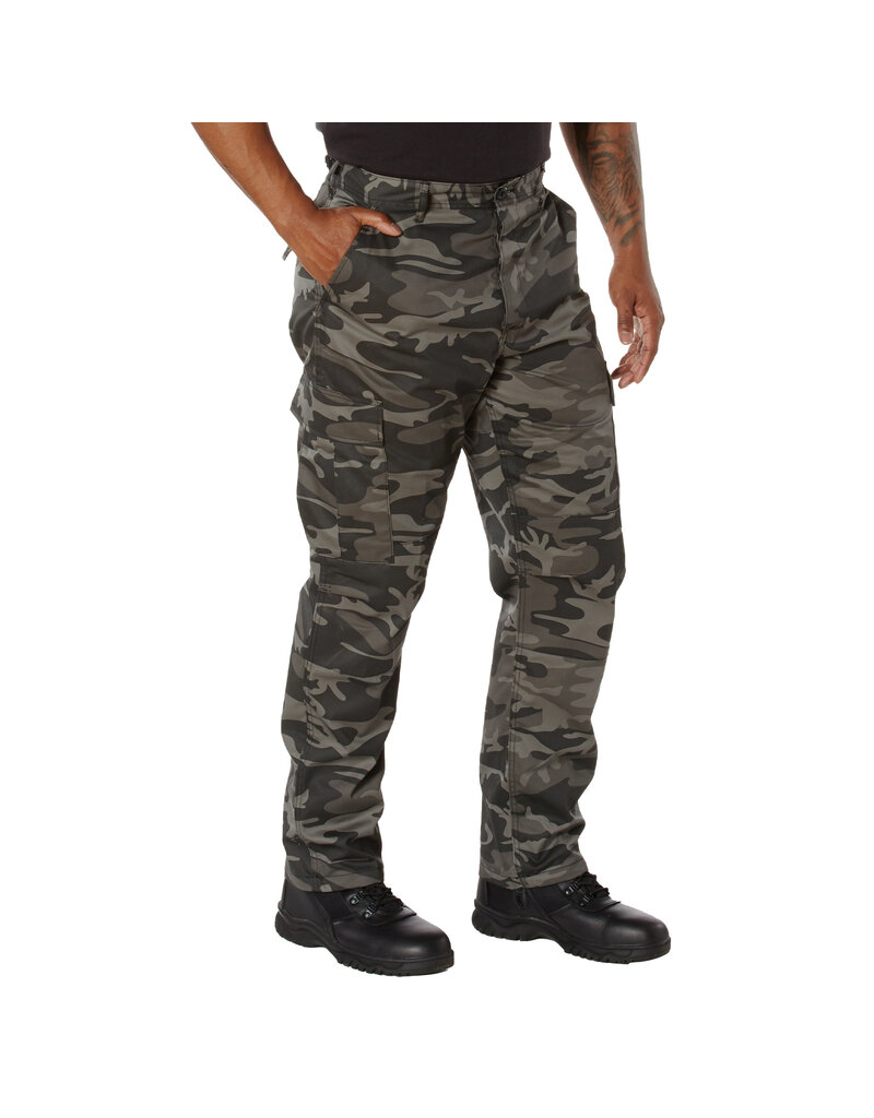Rothco Relaxed Fit Zipper Fly BDU Pants Black Camo