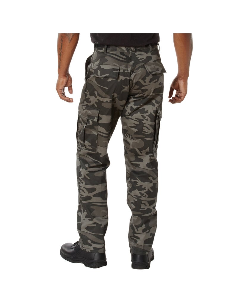 Rothco Pantalon BDU coupe décontractée avec braguette zippée camouflage noir