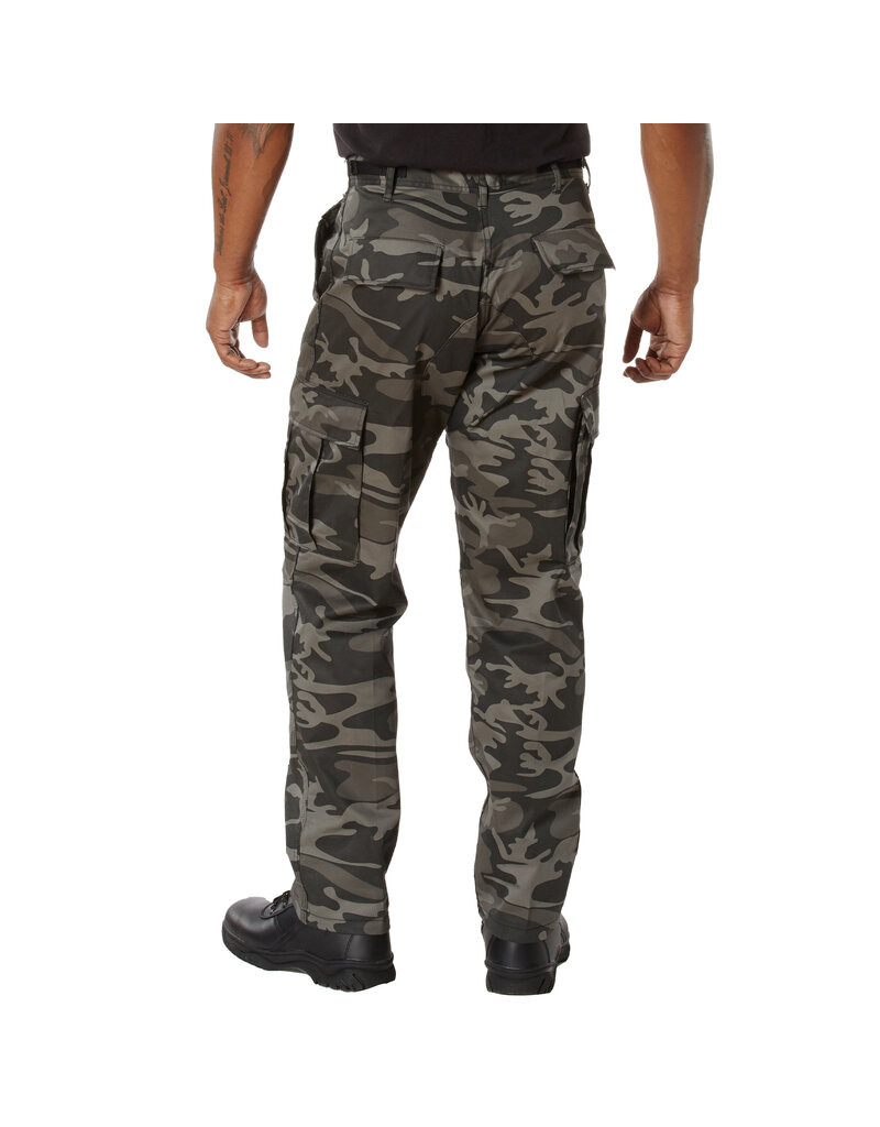Rothco Relaxed Fit Zipper Fly BDU Pants Black Camo
