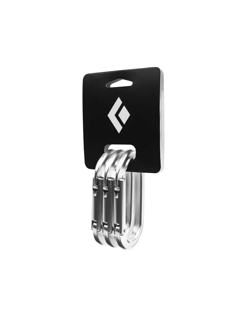Black Diamond Oval Keylock Carabiner 3-Pack