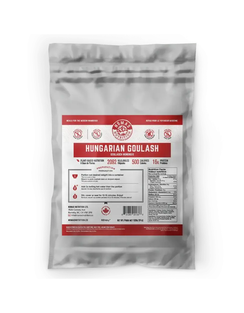 Nomad Nutrition 10 meal Large Multi-serving Bag of Hungarian Goulash