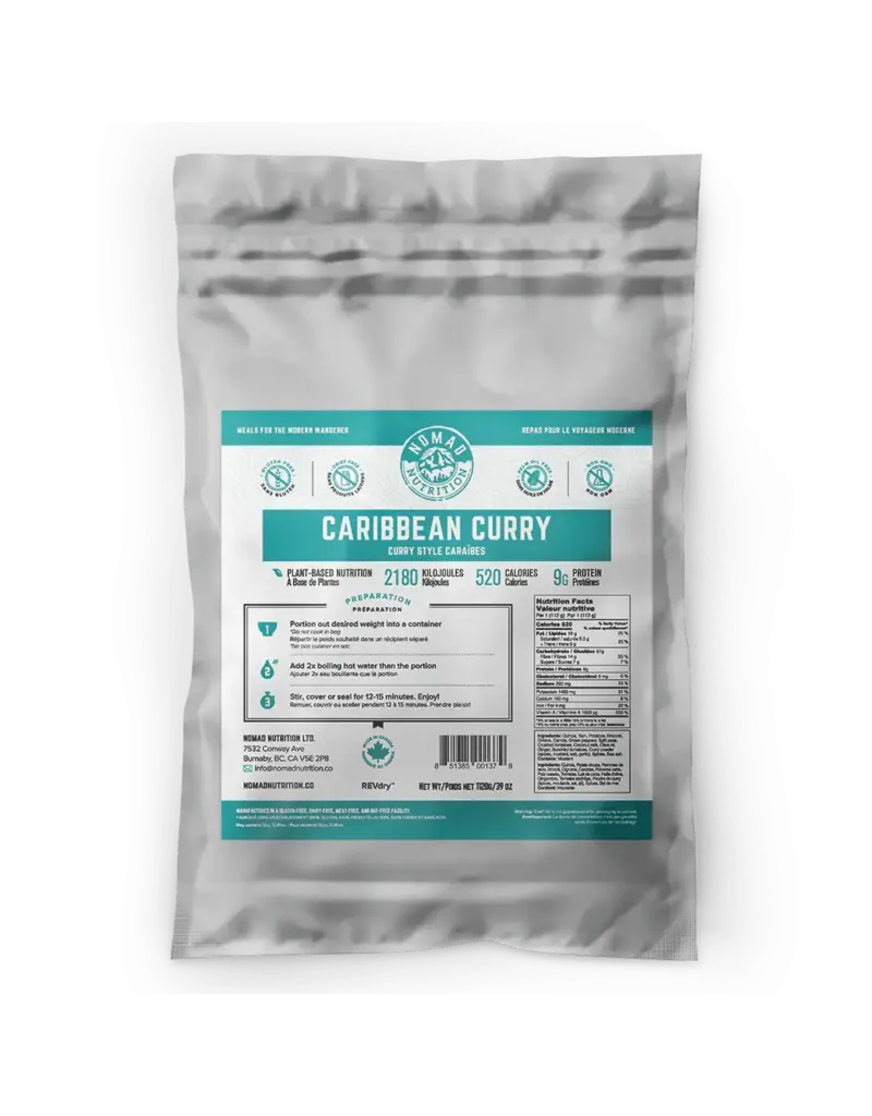 Nomad Nutrition 10 portions Sachet multi-portions de curry des Caraïbes