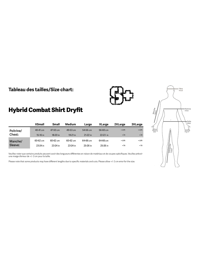 S+ Hybrid Combat Shirt Dryfit Adaptive Terrain Digital