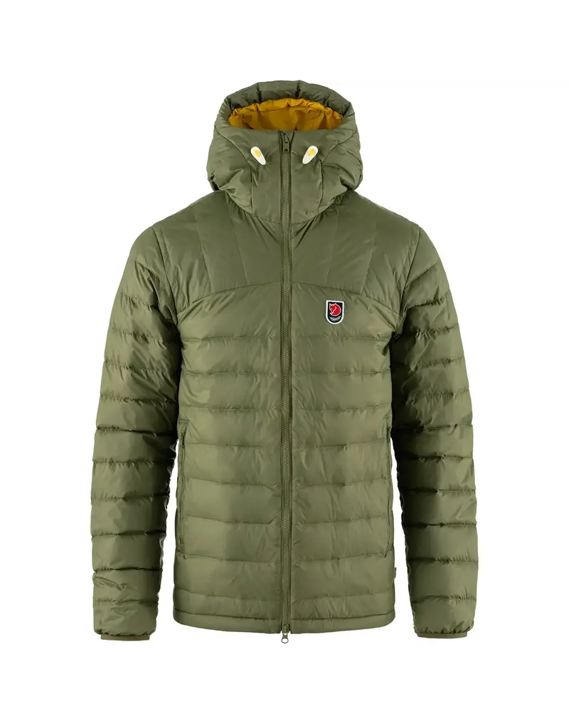 Fjällräven Sweat à capuche Expedition Pack Down vert-jaune moutarde