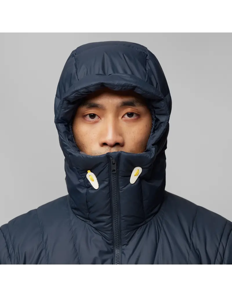 Fjällräven Sweat à capuche Expedition Pack Down vert-jaune moutarde