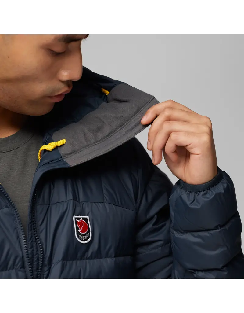 Fjällräven Sweat à capuche Expedition Pack Down vert-jaune moutarde