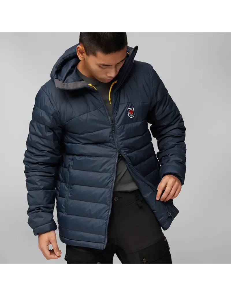 Fjällräven Sweat à capuche Expedition Pack Down vert-jaune moutarde