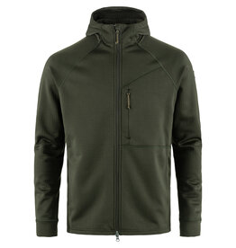 Fjällräven Abisko Grid Fleece Hoodie Deep Forest