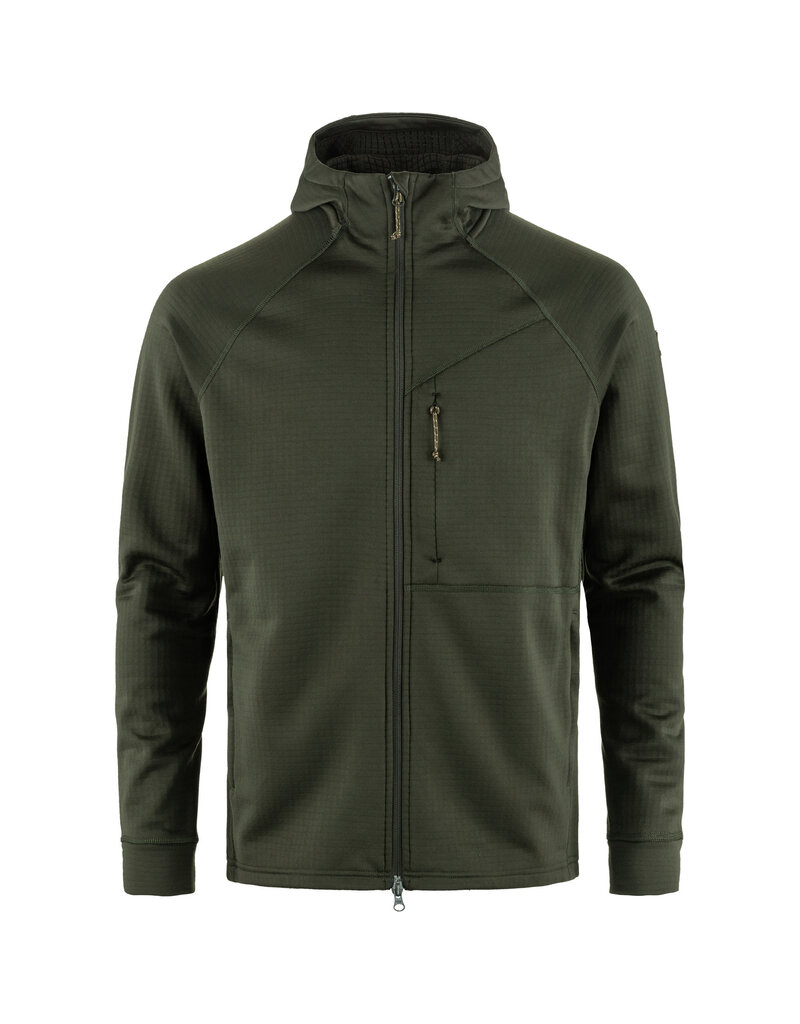 Fjällräven Sweat à capuche polaire Abisko Grid Deep Forest