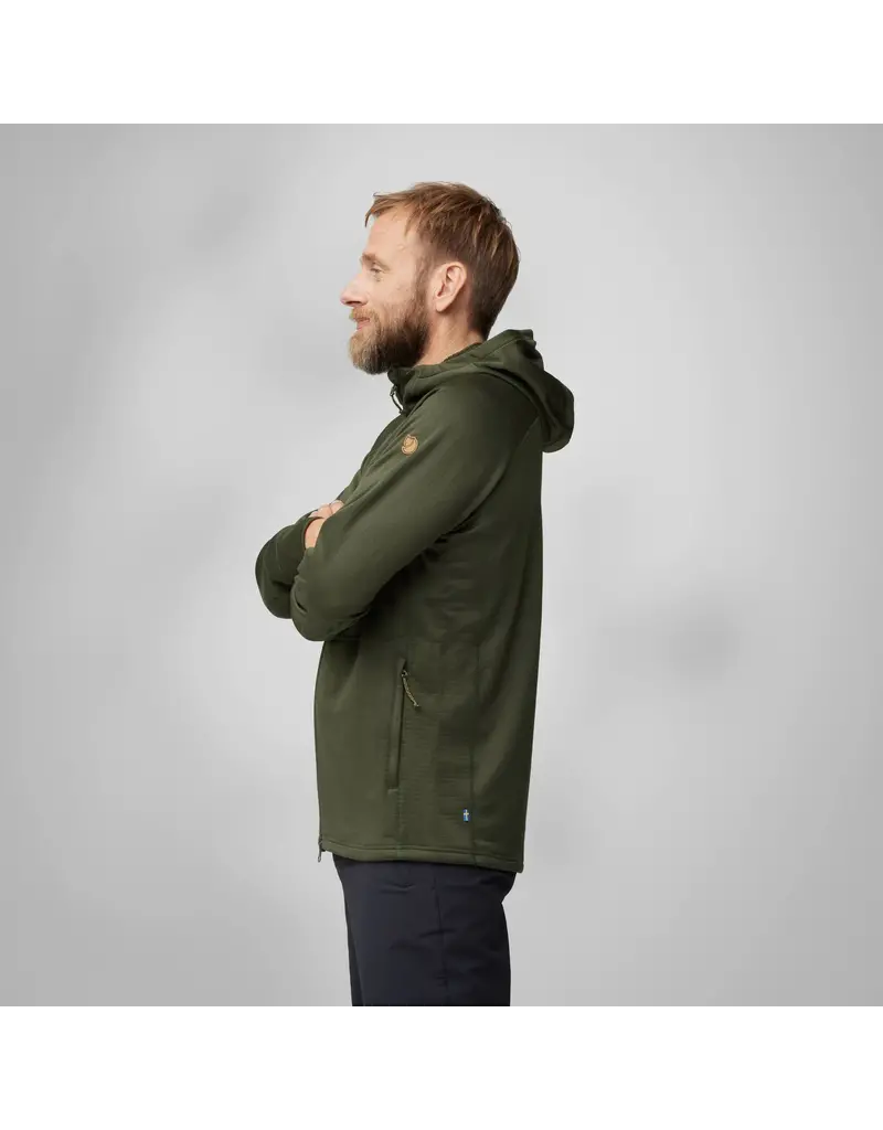 Fjällräven Sweat à capuche polaire Abisko Grid Deep Forest