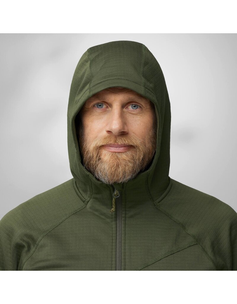 Fjällräven Sweat à capuche polaire Abisko Grid Deep Forest