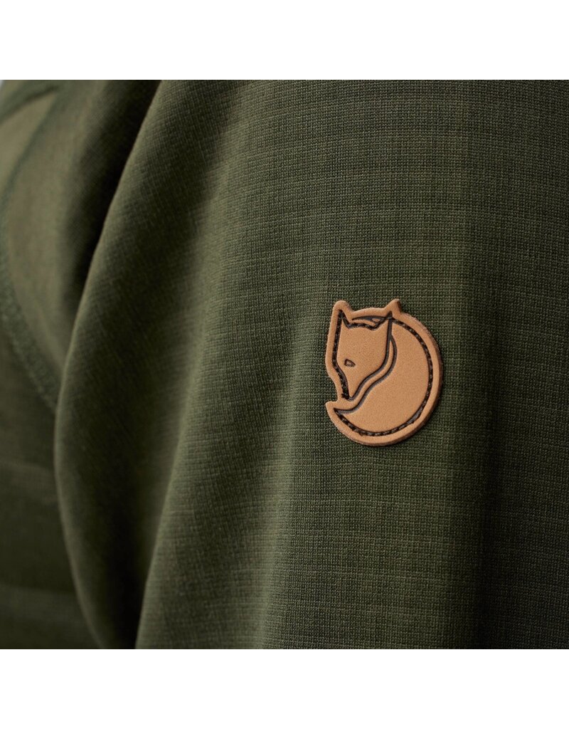 Fjällräven Sweat à capuche polaire Abisko Grid Deep Forest