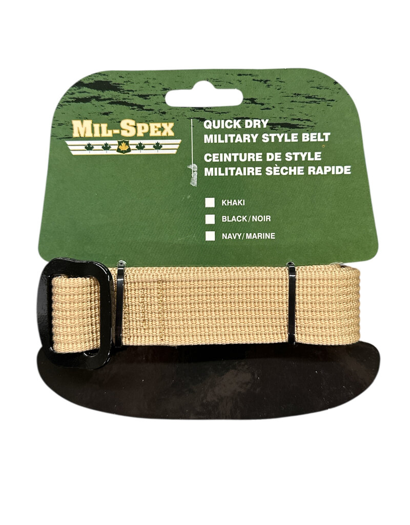 World Famous Ceinture militaire en toile kaki