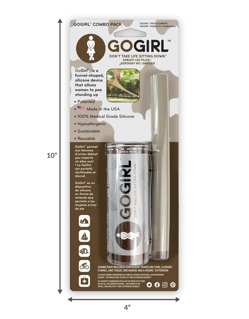GoGirl Gogirl Urinette Khaki Combo avec Extention 6''