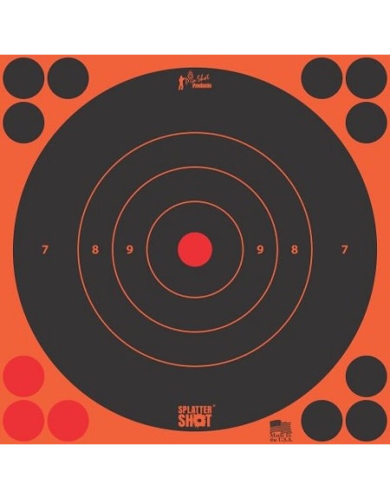 Pro-Shot Splatter Shot 8" Orange Bullseye Target 30 Pack