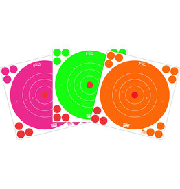 Pro-Shot Splatter Shot 8" High Vis Fluorescent Bullseye Combo 3 Color 6 Pack
