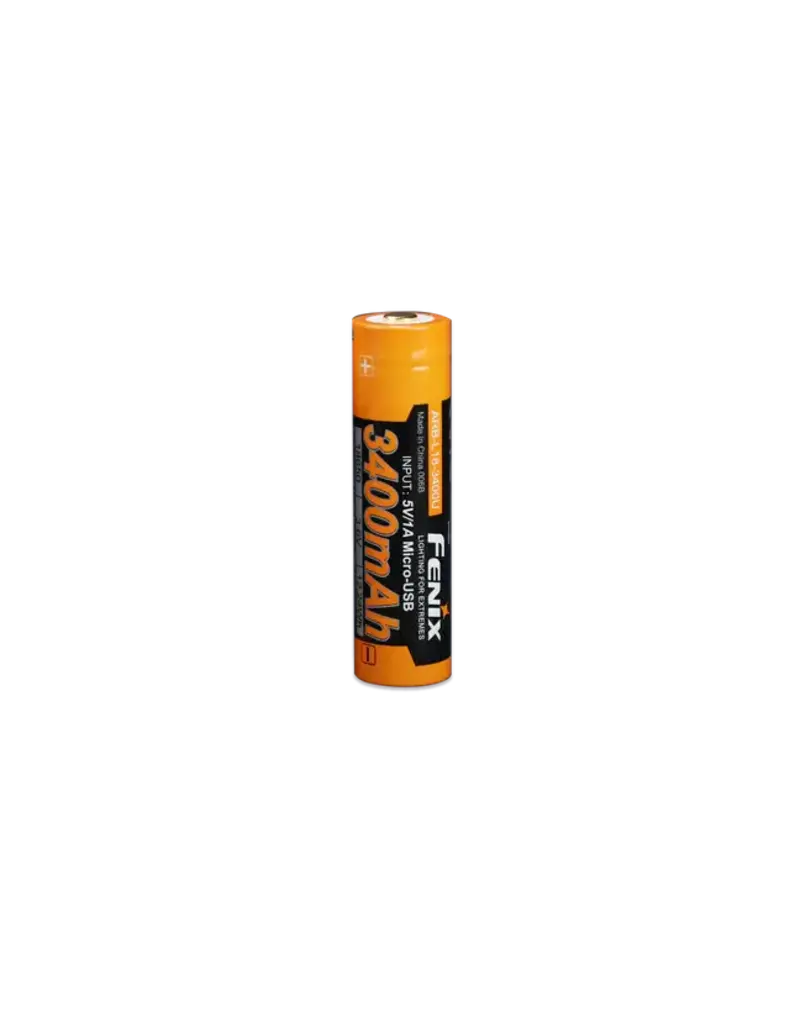 Fenix 3400mAh 18650 Battery with Micro-USB Charging Port