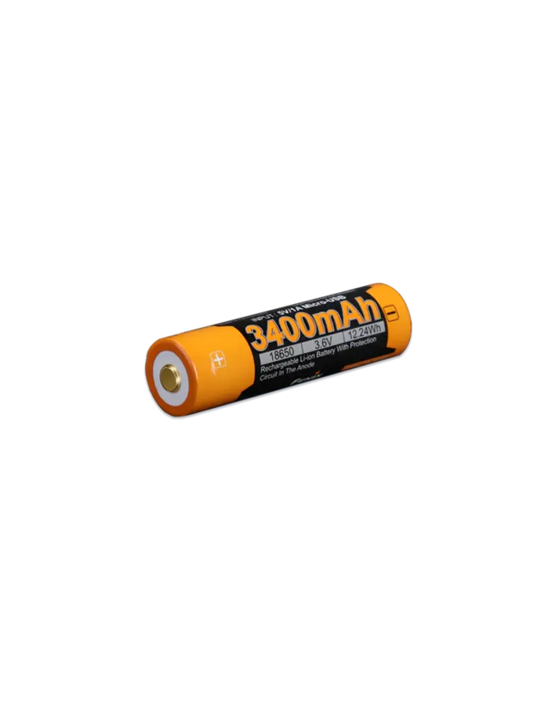 Fenix 3400mAh 18650 Battery with Micro-USB Charging Port