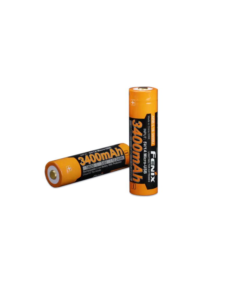 Fenix 3400mAh 18650 Battery with Micro-USB Charging Port