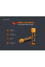 Fenix 3400mAh 18650 Battery with Micro-USB Charging Port