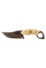 MAB IMPEX Full Tang Up Swept Damascus Steel  Skinner