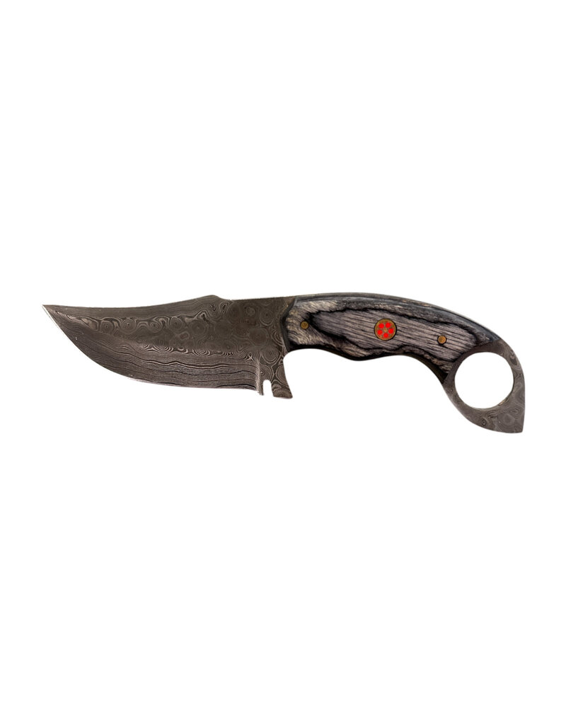 MAB IMPEX Full Tang Up Swept Damascus Steel  Skinner