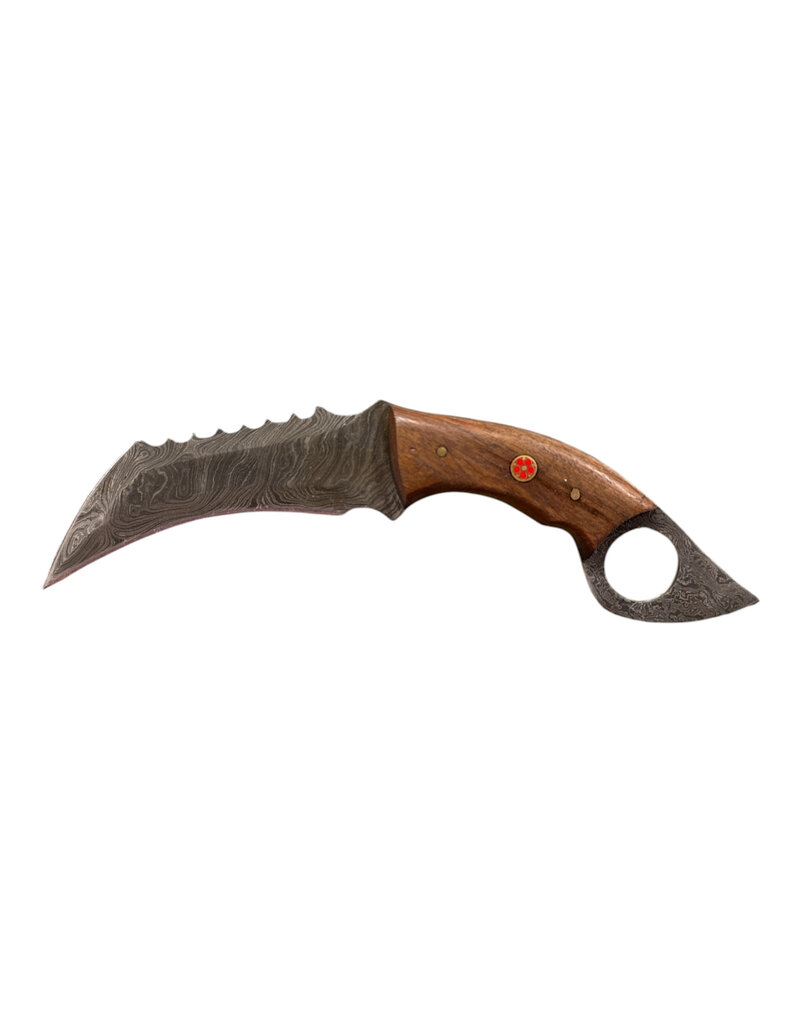MAB IMPEX Karambit en acier damas à soie pleine