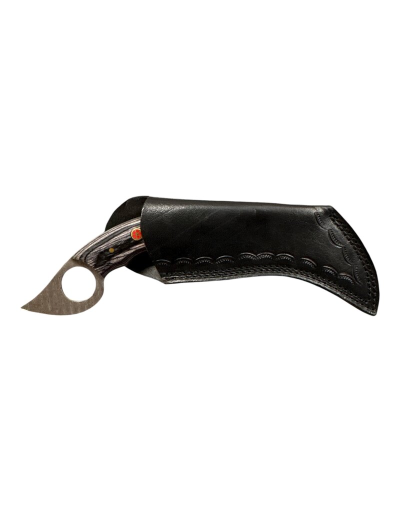 MAB IMPEX Karambit en acier damas à soie pleine