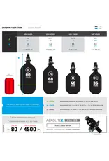 HK Army Réservoir Aerolite en fibre de carbone - 68 ci / 4500 psi - Transparent
