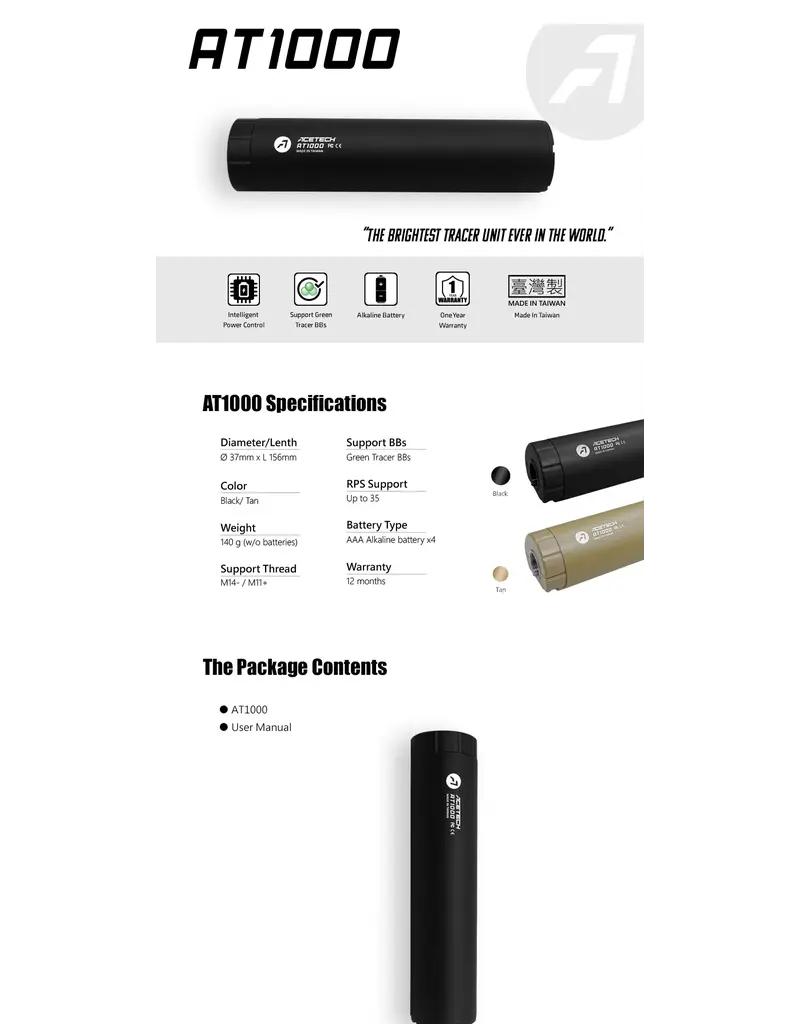 AceTech AT1000 Tracer Unit(W/o Sheath)