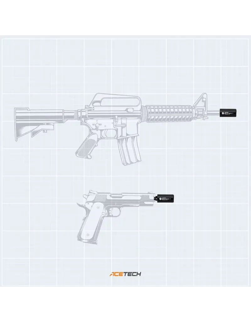 AceTech Unité de traçage R plus lumineuse noire