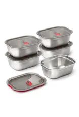 Black+Blum Steel Food Box Grey and Red
