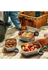 Black+Blum Steel Food Box Grey and Red