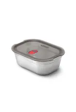 Black+Blum Boîte à aliments en acier gris et rouge