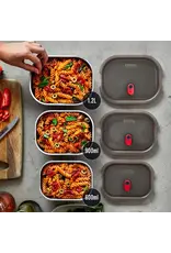 Black+Blum Steel Food Box Grey and Red