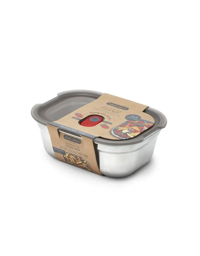 Black+Blum Steel Food Box Grey and Red