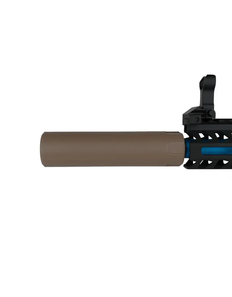 Stealthridge Silencieux factice Airsoft découpé 14 mm CCW Tan