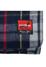 Swiss Link Collection de couverture à carreaux en laine classique Twilight