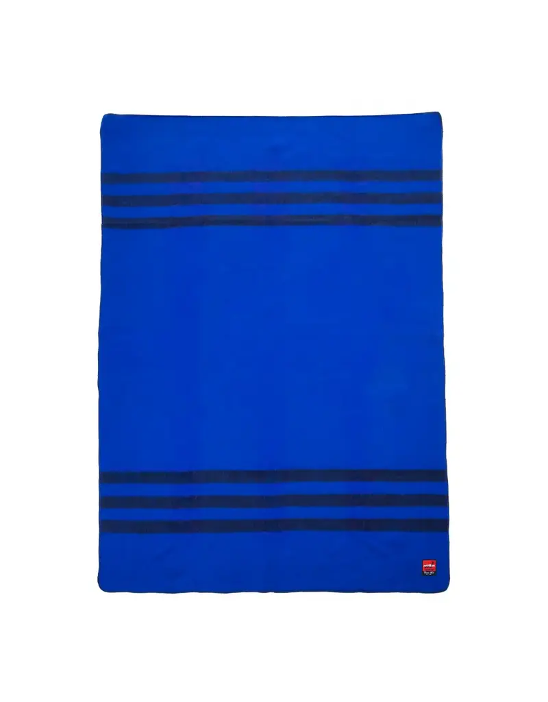 Swiss Link Couverture classique en laine bleu royal