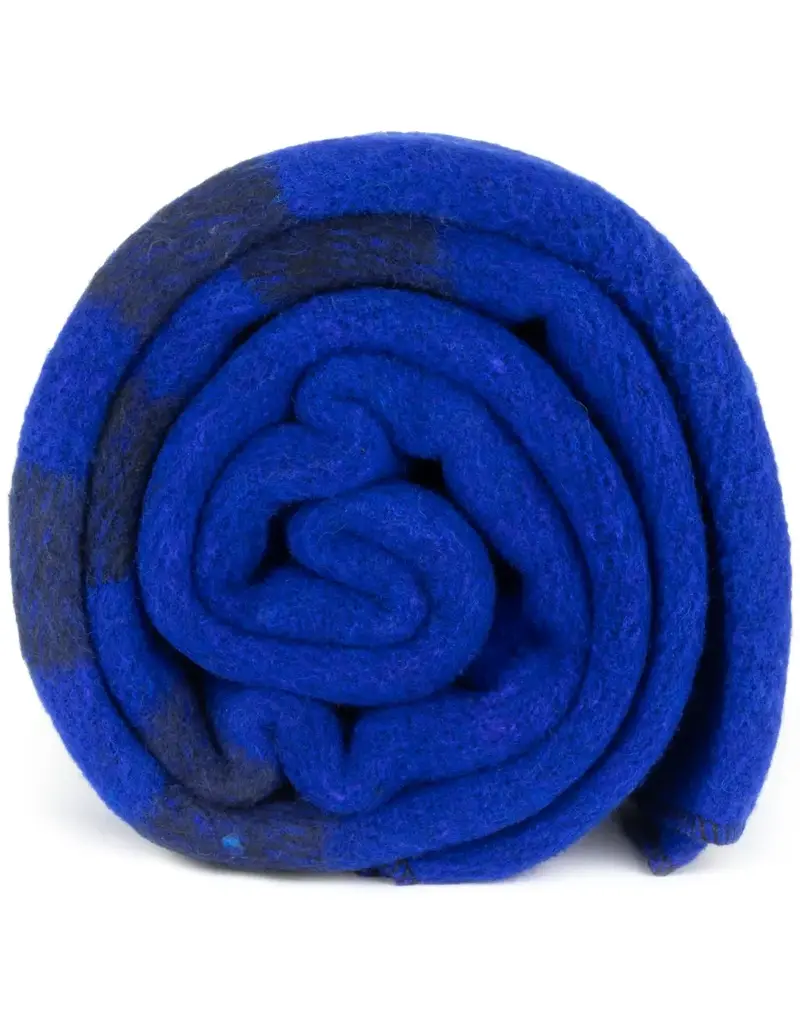 Swiss Link Couverture classique en laine bleu royal