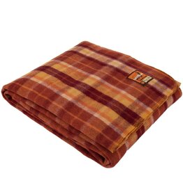 Swiss Link Pumpkin Spice Plaid Classic Wool Blanket Café Edition