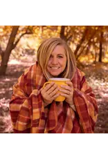 Swiss Link Pumpkin Spice Plaid Classic Wool Blanket Café Edition