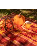 Swiss Link Pumpkin Spice Plaid Classic Wool Blanket Café Edition