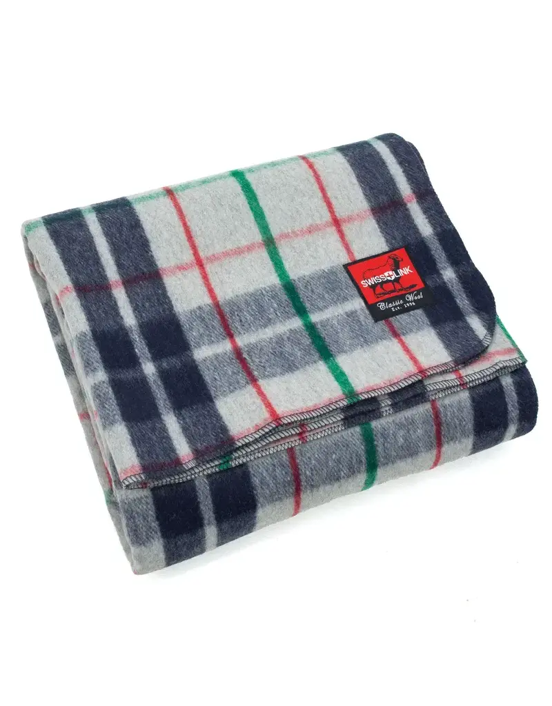 Swiss Link Moonstone Classic Wool Blanket Plaid Collection
