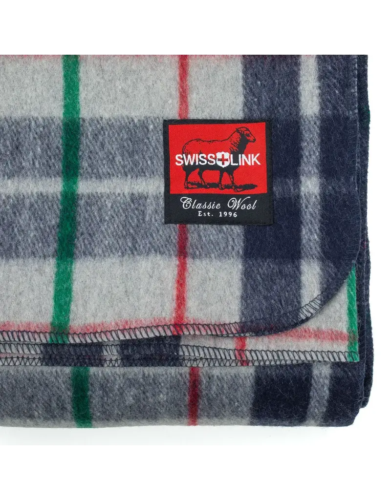 Swiss Link Moonstone Classic Wool Blanket Plaid Collection