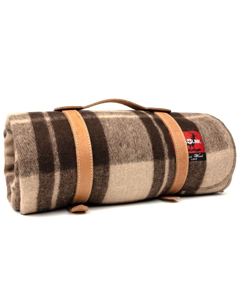 Swiss Link Leather Carrier for Blanket, Bedroll, or Sleeping Bag