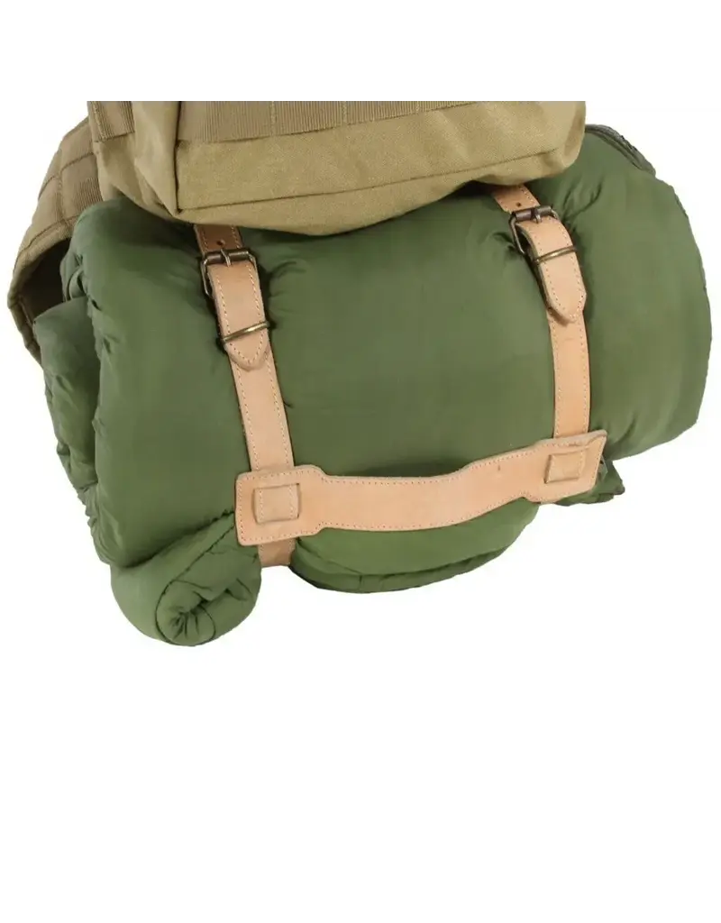 Swiss Link Leather Carrier for Blanket, Bedroll, or Sleeping Bag